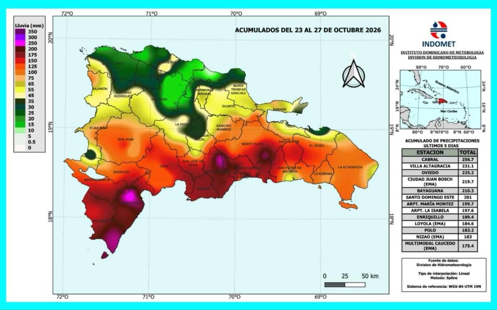 ¿Dónde llovió más en el Gran Santo Domingo? Los registros de Indomet y lo que revelan sobre el&nbsp;drenaje